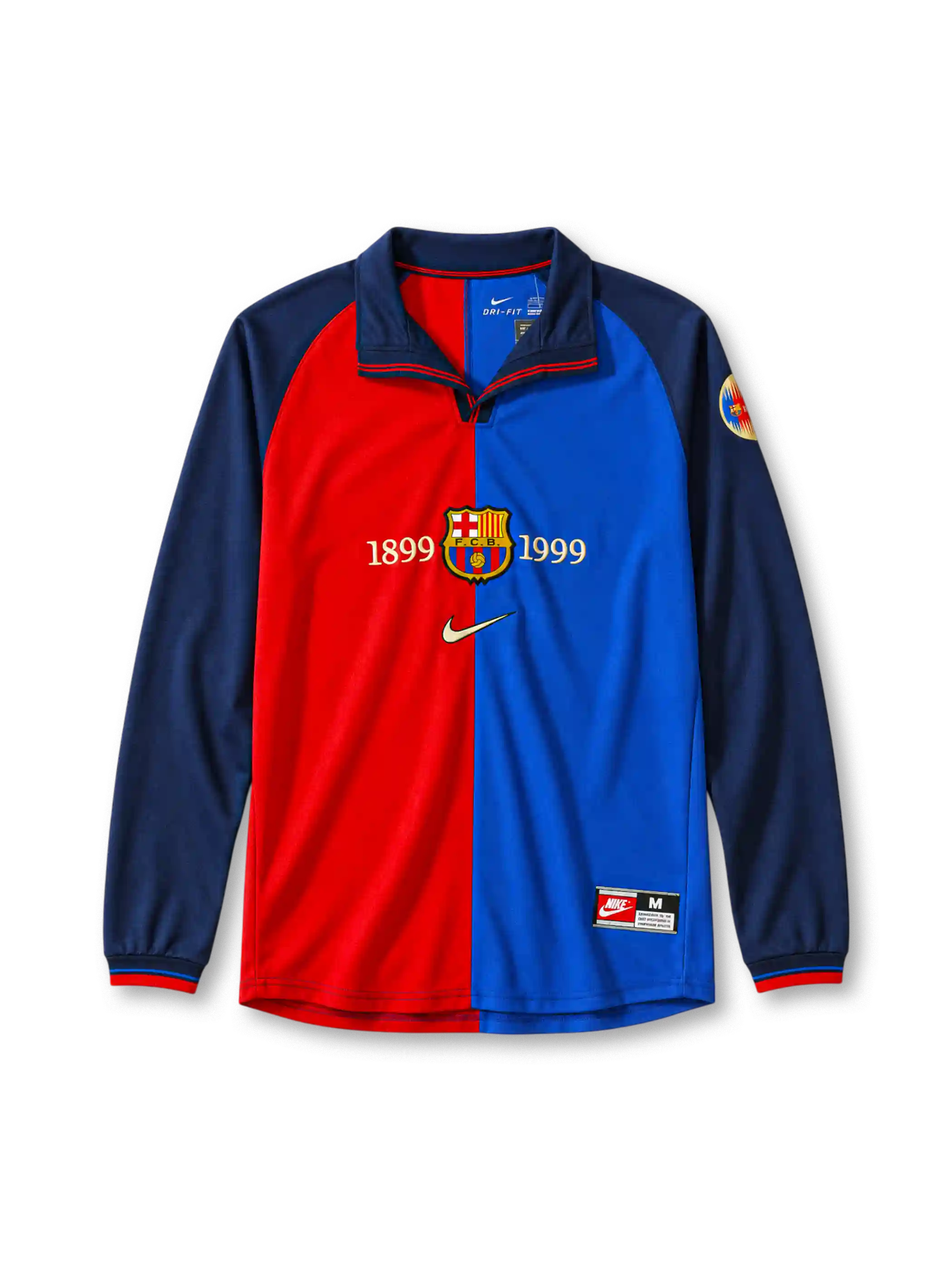 Barcelona 1999/00 home football jersey by Nike with centenary 1899-1999 crest