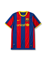 Barcelona 2010/11 home football jersey by Nike with UNICEF sponsor logo