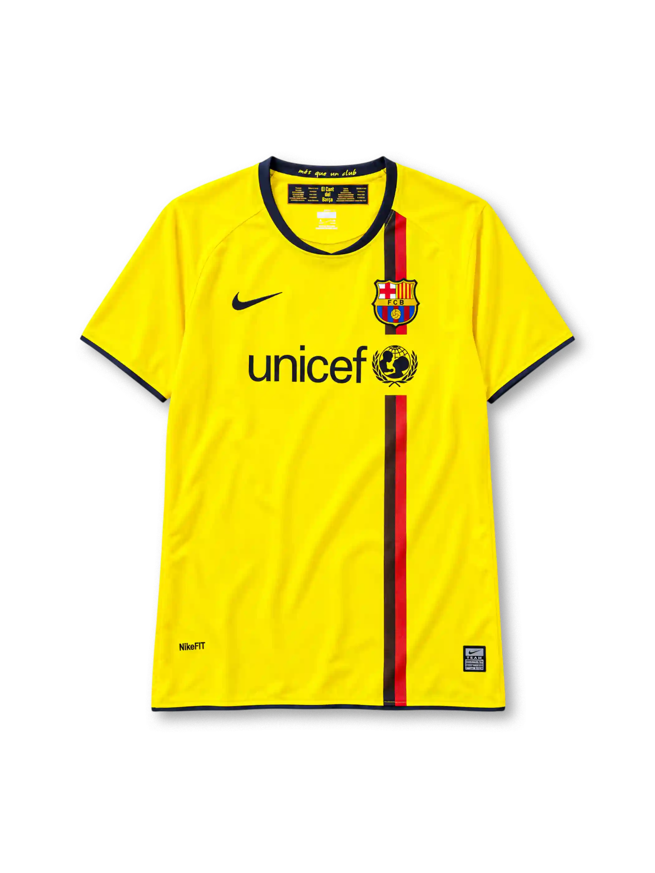 Barcelona 2008/09 away football jersey by Nike with UNICEF sponsor logo