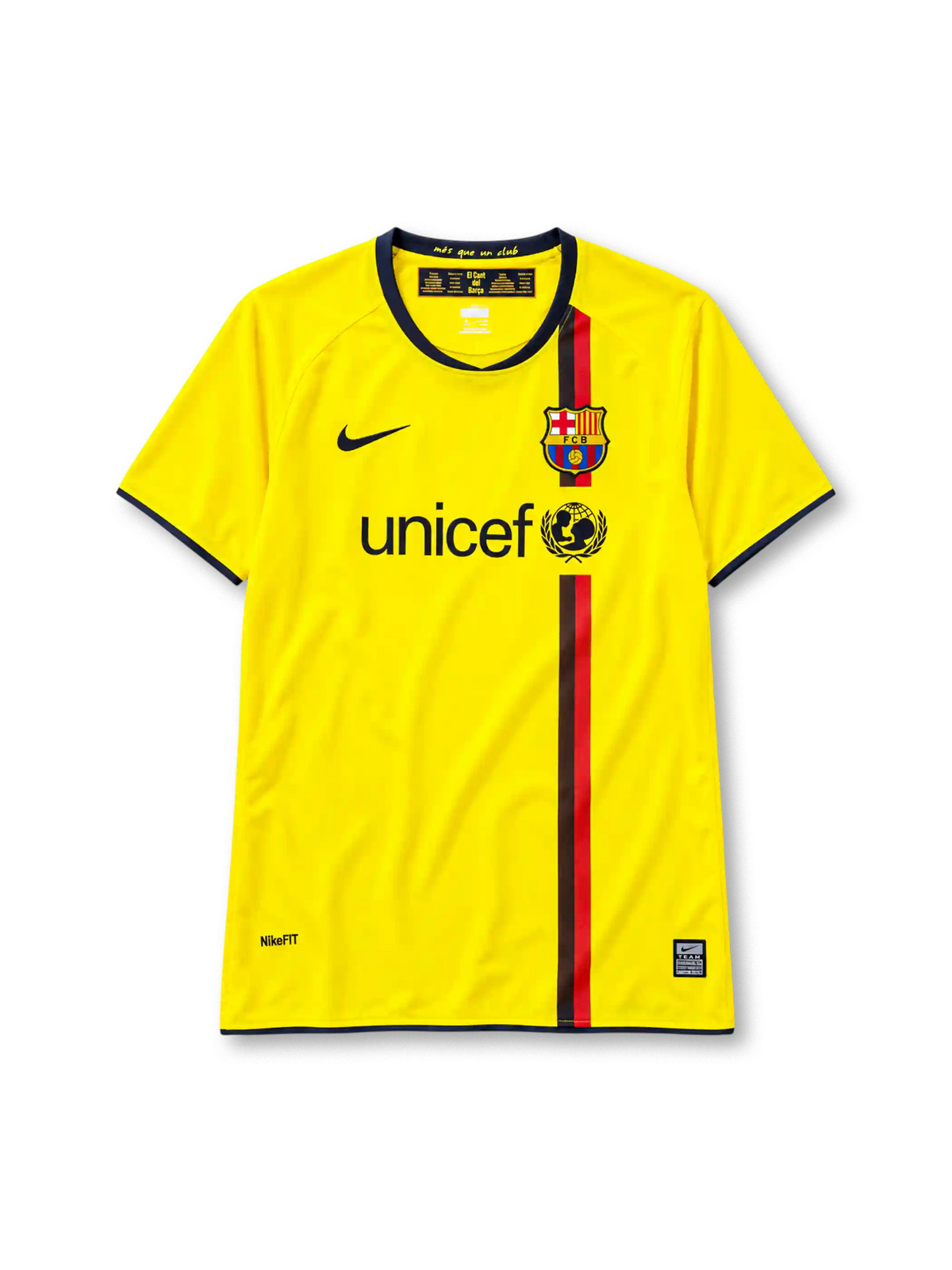 Barcelona 2008/09 away football jersey by Nike with UNICEF sponsor logo