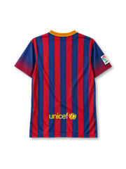 Barcelona 2013/14 home football jersey by Nike with Qatar Airways sponsor logo