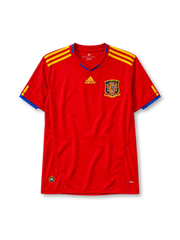 Spain 2010 home football jersey by Adidas from the World Cup kit era