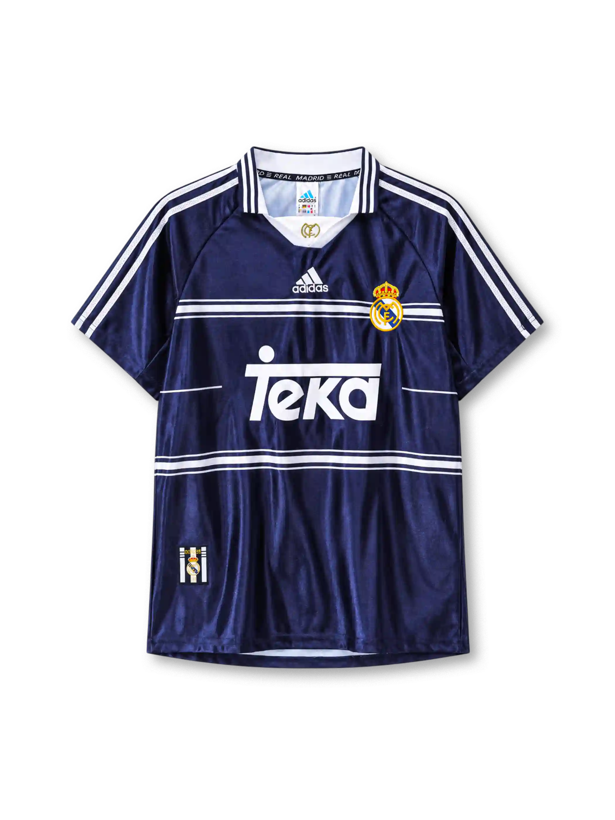 Real Madrid 1998/99 away football jersey by Adidas with Teka sponsor logo