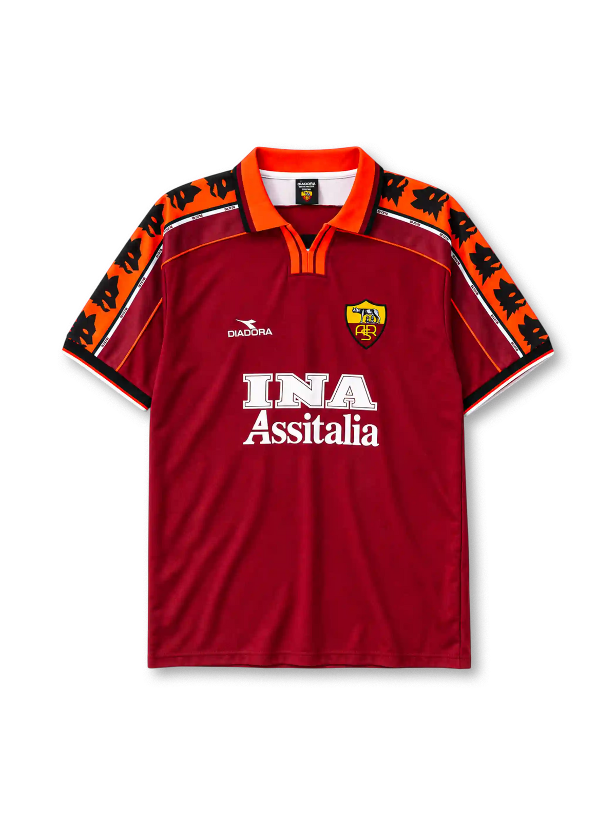 AS Roma 1998/99 home football jersey by Diadora with INA Assitalia sponsor logo