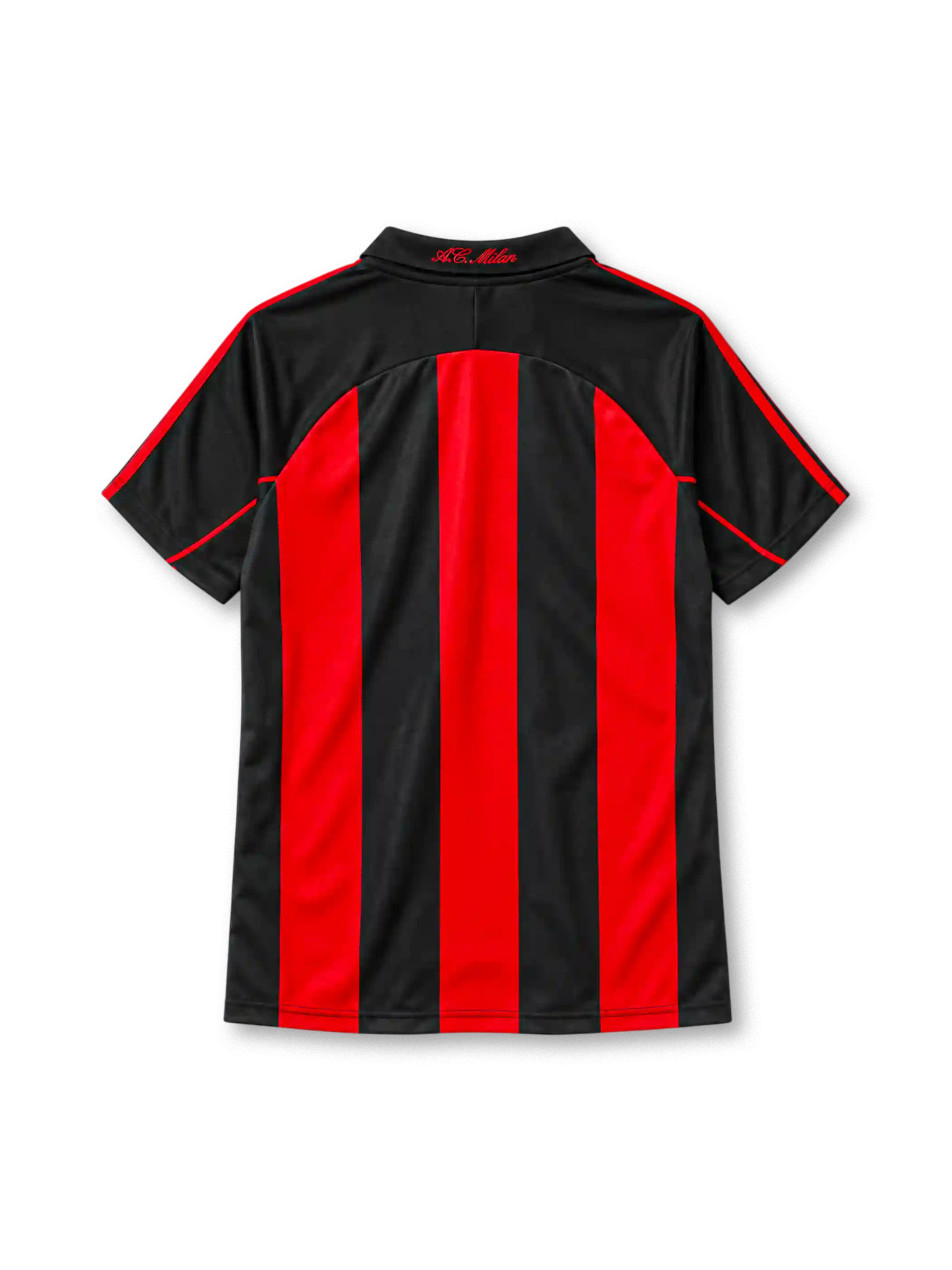 AC Milan 2000-02 home jersey adidas front view red black stripes