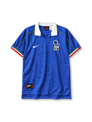 Italy 1995 home jersey Nike front view blue gold piping
