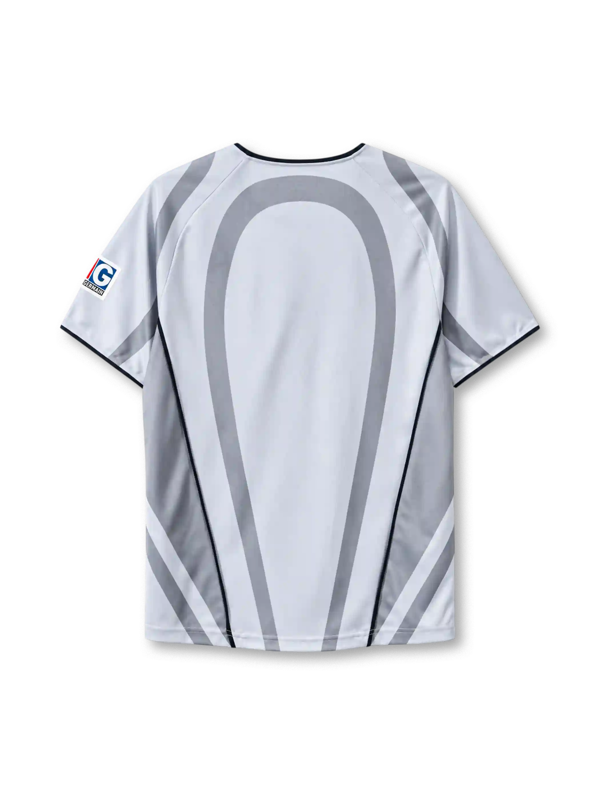 Paris Saint-Germain 2001-02 away jersey Nike front view white grey swirl