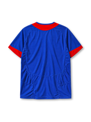 Manchester United 2005-06 away jersey Nike front view blue red yoke