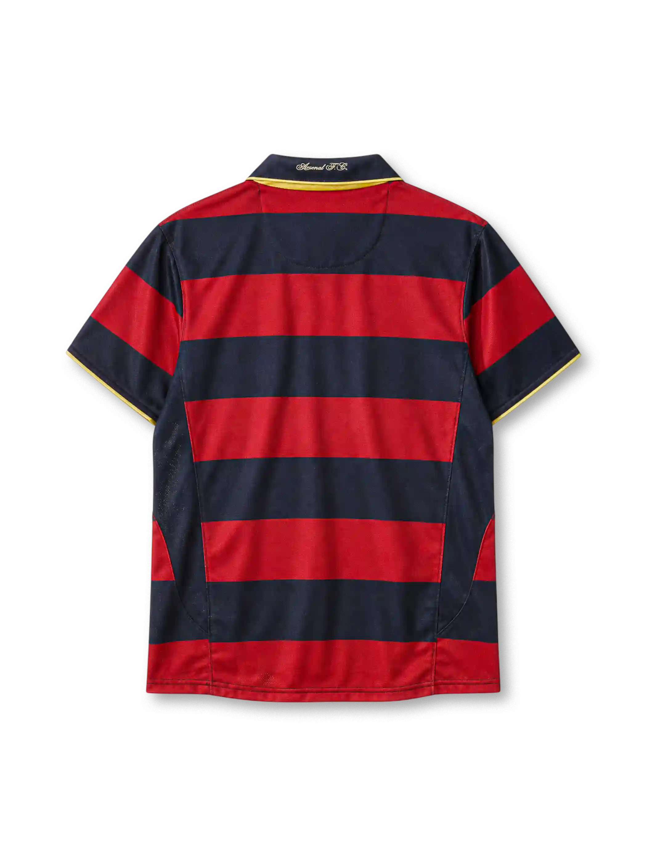 Arsenal 2007-08 third jersey Nike front view maroon navy stripes