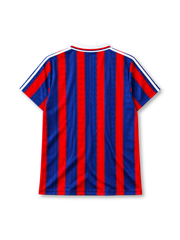 Bayern Munich 1995-97 home jersey adidas front view red blue pinstripes