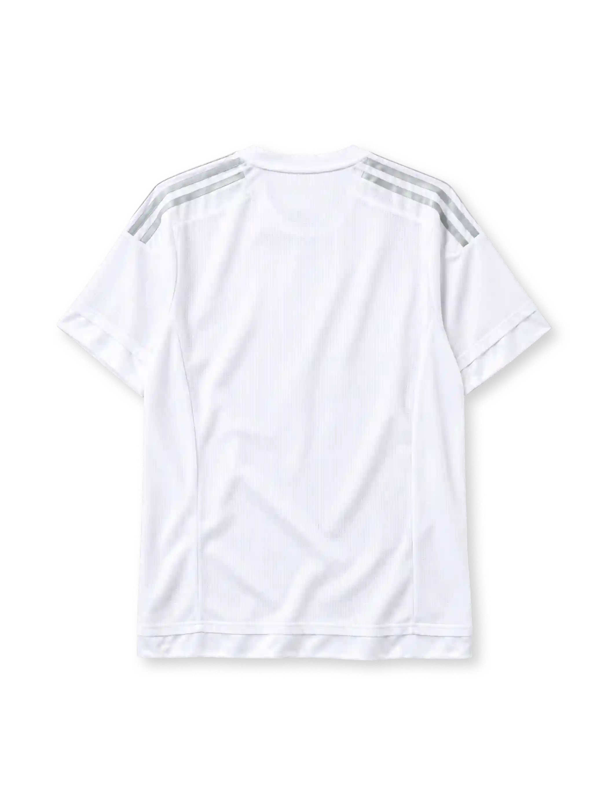 Real Madrid 2015-16 home jersey adidas front view white grey stripes
