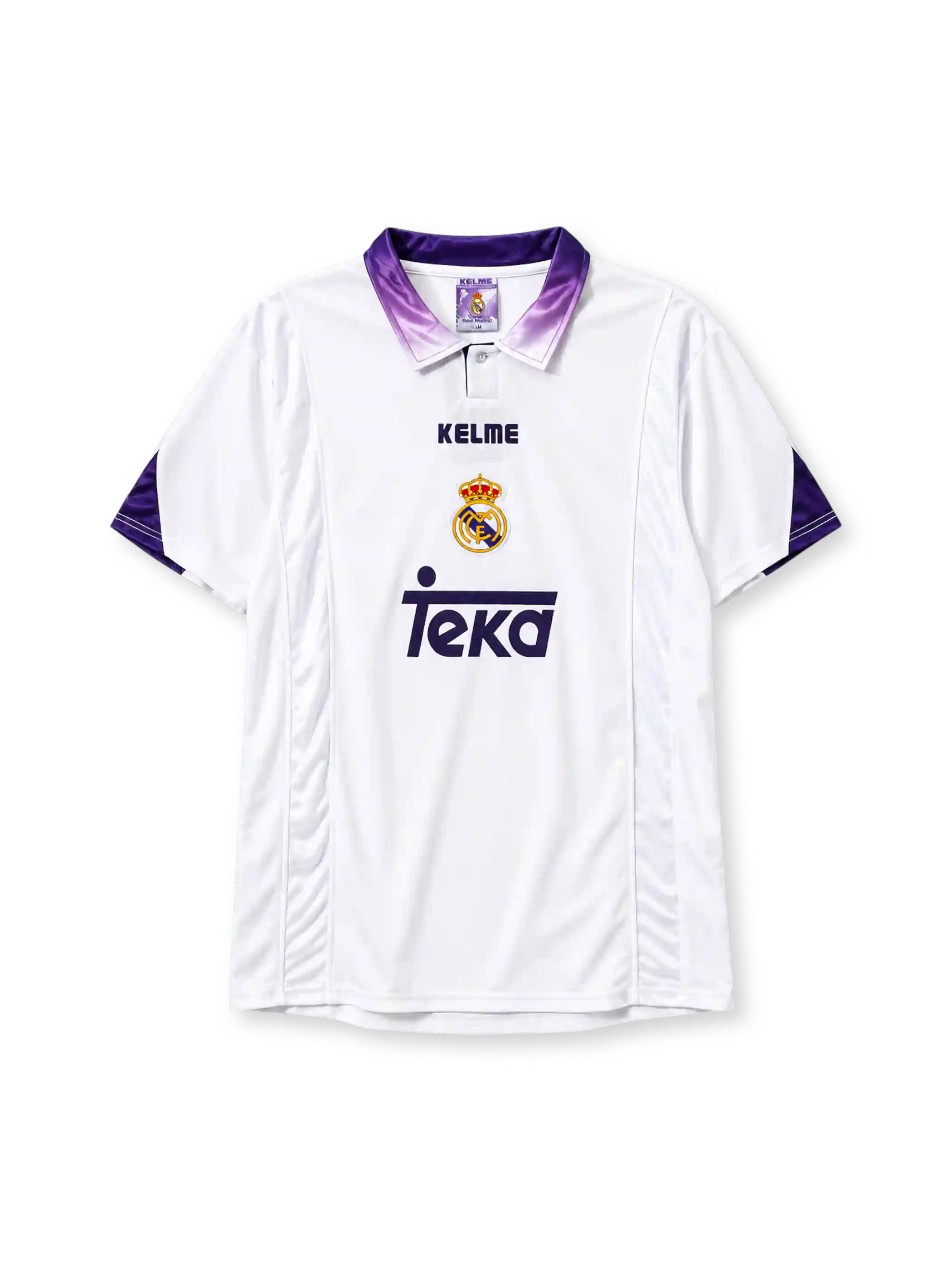 Real Madrid 1997/98 home football jersey by Kelme with Teka sponsor logo