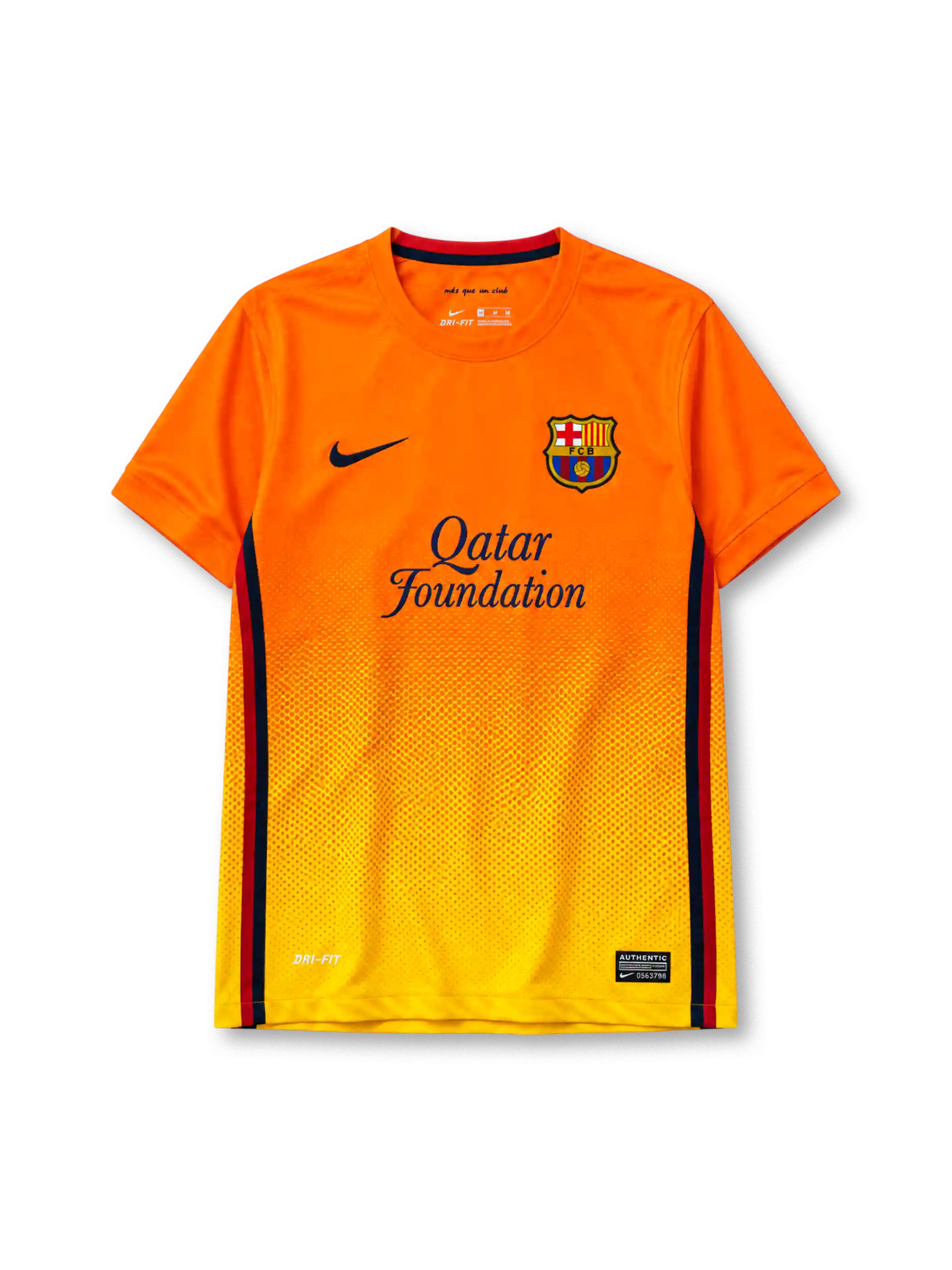 Barcelona 2012/13 away football jersey by Nike with Qatar Foundation sponsor logo