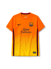 Barcelona 2012/13 away football jersey by Nike with Qatar Foundation sponsor logo