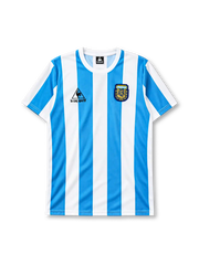 Argentina 1986 home football jersey by Le Coq Sportif from the World Cup kit era