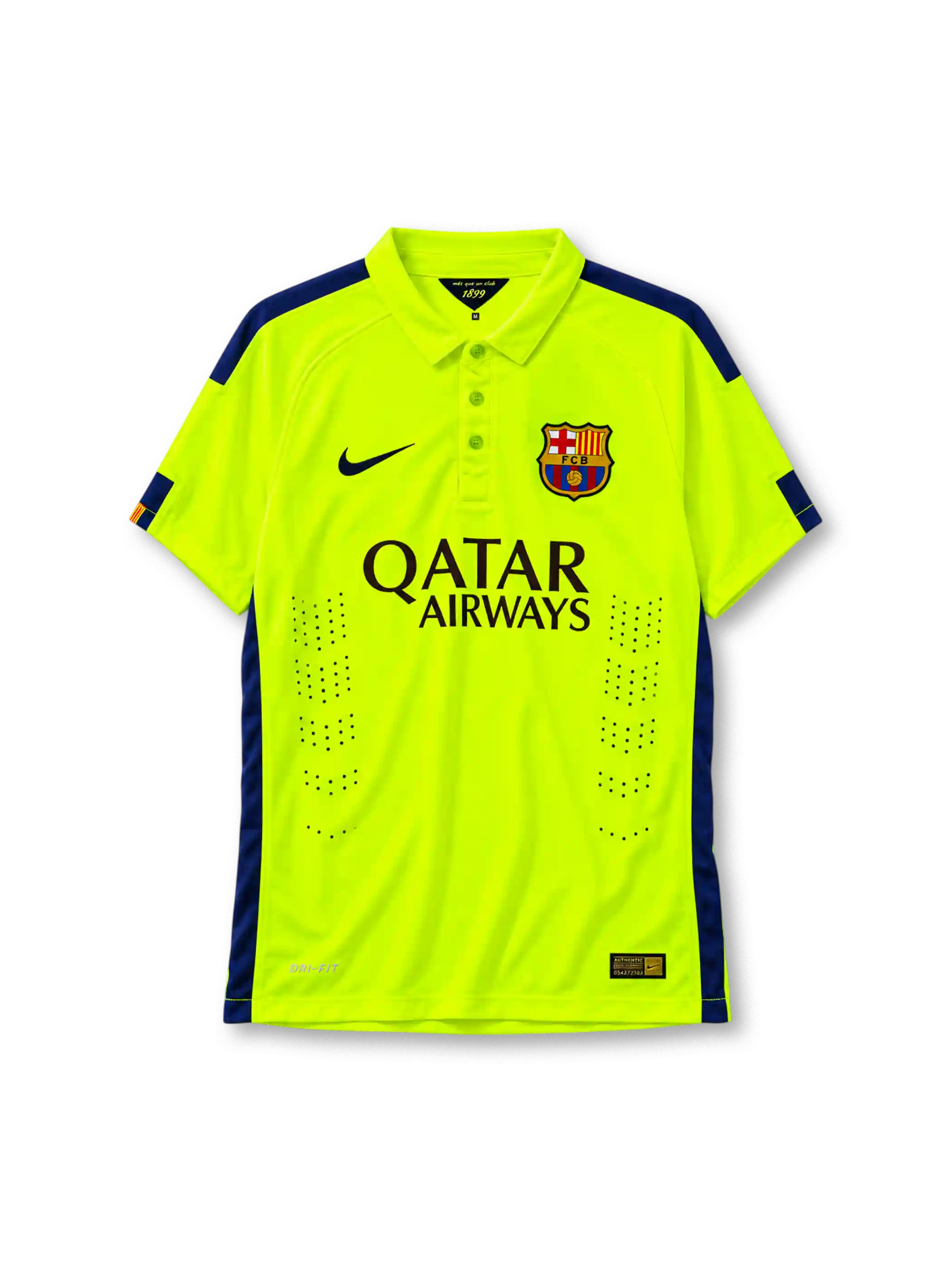 Barcelona 2014/15 third football jersey by Nike with Qatar Airways sponsor logo