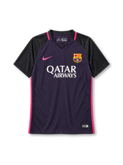Barcelona 2016/17 away football jersey by Nike with Qatar Airways sponsor logo