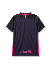 Barcelona 2016/17 away football jersey by Nike with Qatar Airways sponsor logo