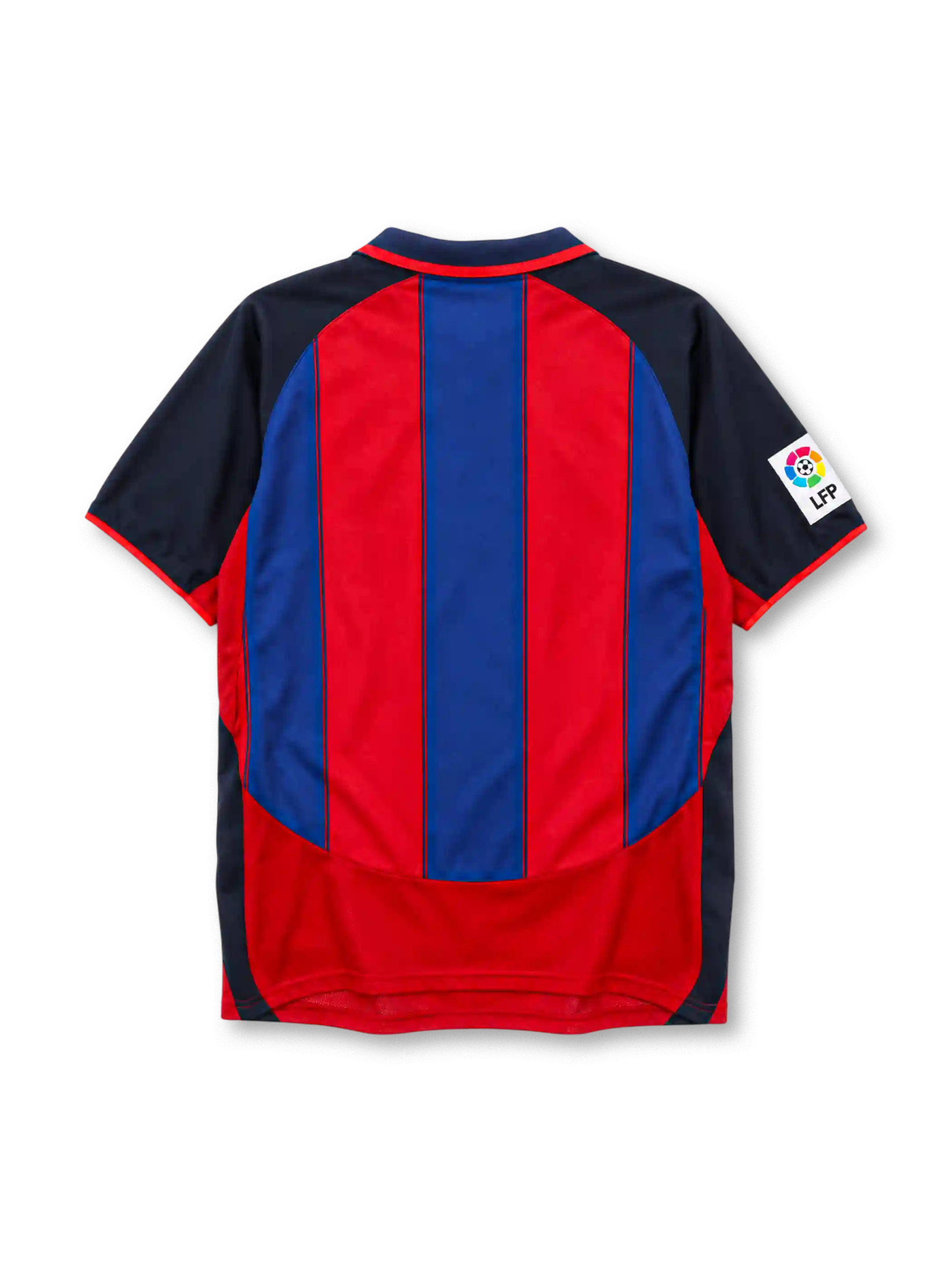 Barcelona 2003/04 home football jersey by Nike with navy sleeves