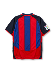 Barcelona 2003/04 home football jersey by Nike with navy sleeves