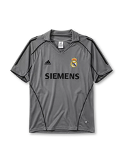 Real Madrid 2005-06 third jersey in grey with Siemens sponsor and Adidas ClimaCool branding