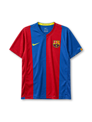 FC Barcelona 2006-07 home jersey with blue and red stripes and Nike branding