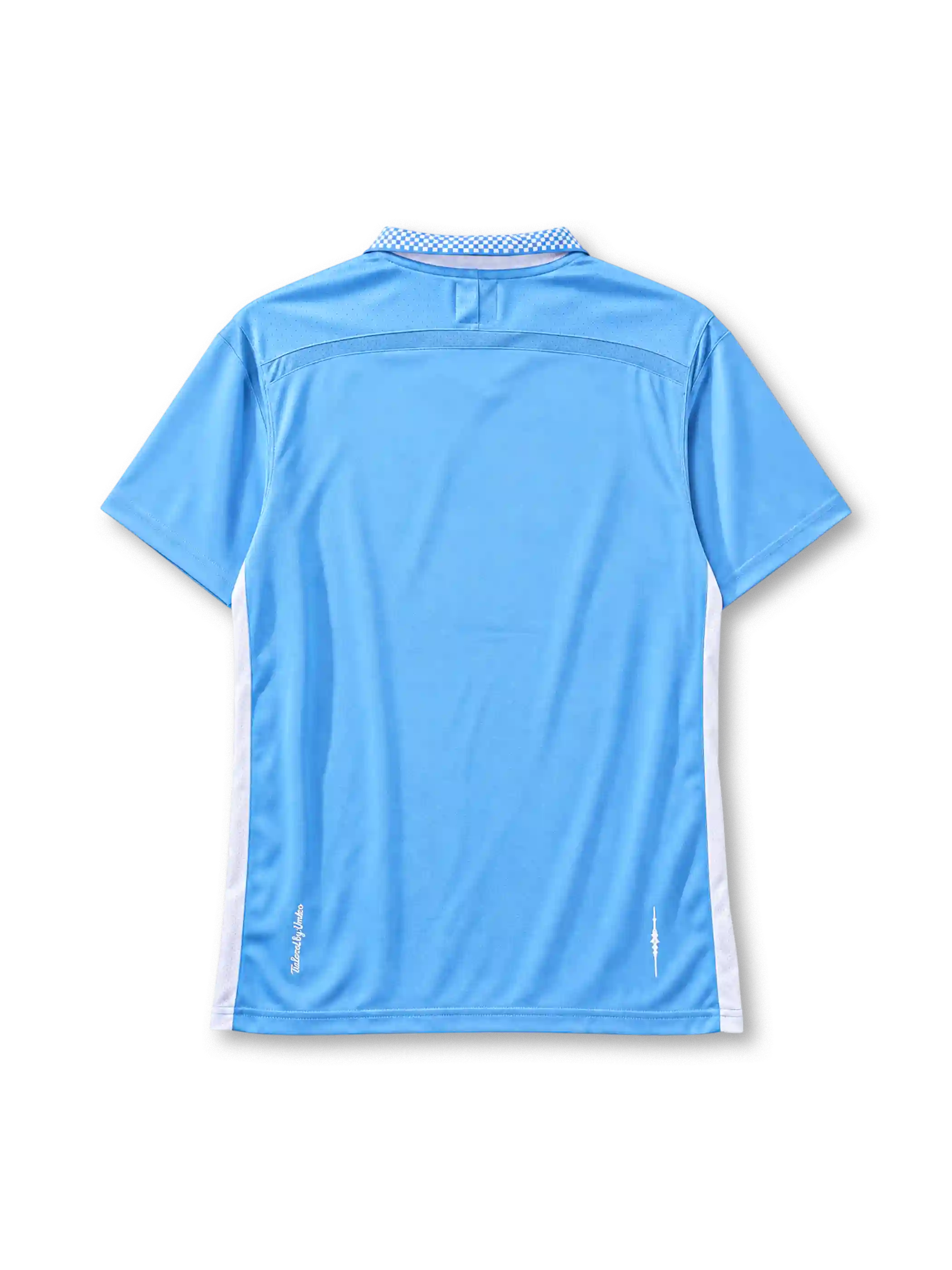 Manchester City 2011-12 home jersey in sky blue with Etihad Airways sponsor and Umbro checkered collar