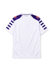 ACF Fiorentina 1998-99 away jersey in white with Nintendo sponsor and purple fleur-de-lis shoulder panels