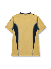 Italy 2006 goalkeeper jersey in gold with navy panels and Puma branding