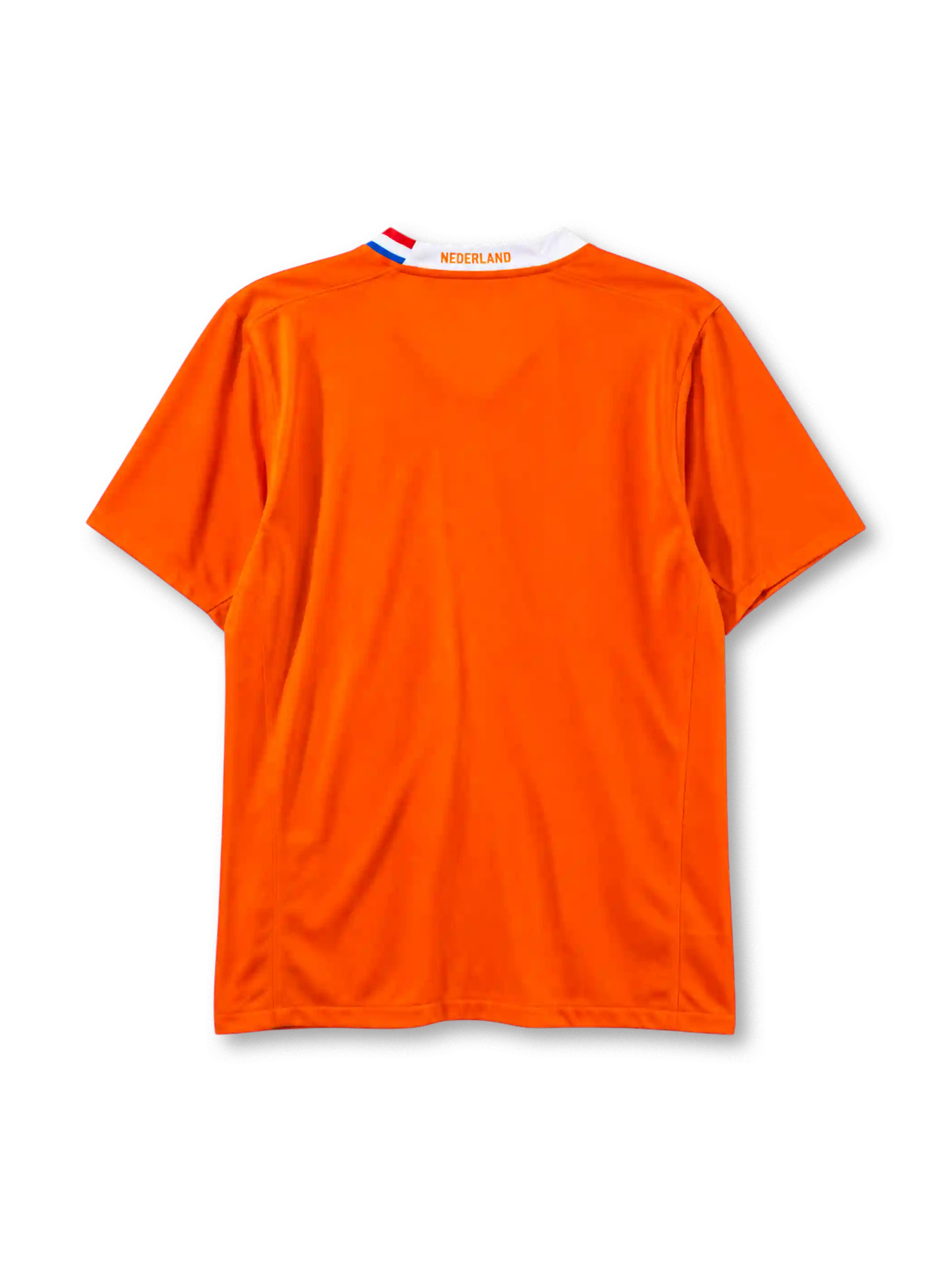 Netherlands 2008 home jersey in orange with KNVB lion crest and tricolor collar trim