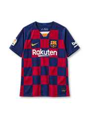 FC Barcelona 2019-20 home jersey Nike front view checkerboard pattern