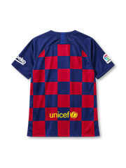 FC Barcelona 2019-20 home jersey Nike front view checkerboard pattern