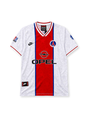Paris Saint-Germain 1995-96 away jersey Nike front view white red panel