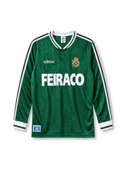 Deportivo La Coruna 1999-2000 away jersey adidas front view green sleeve stripes