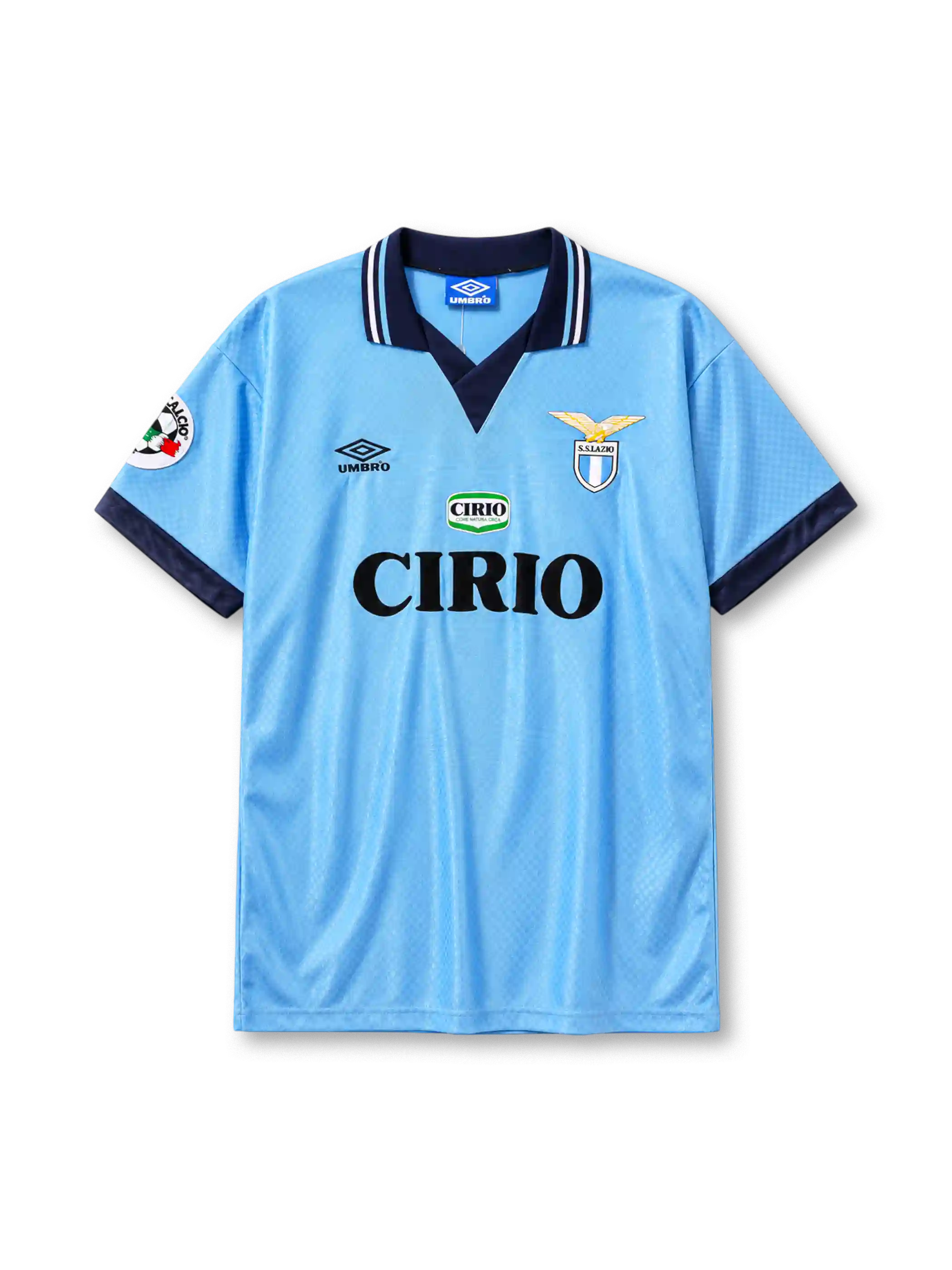 SS Lazio 1996-97 home jersey Umbro front view sky blue Cirio sponsor