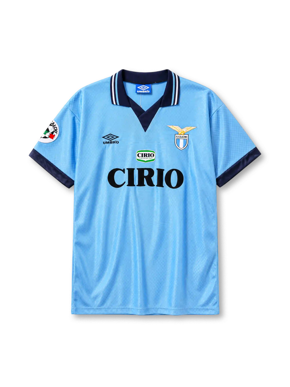 SS Lazio 1996-97 home jersey Umbro front view sky blue Cirio sponsor