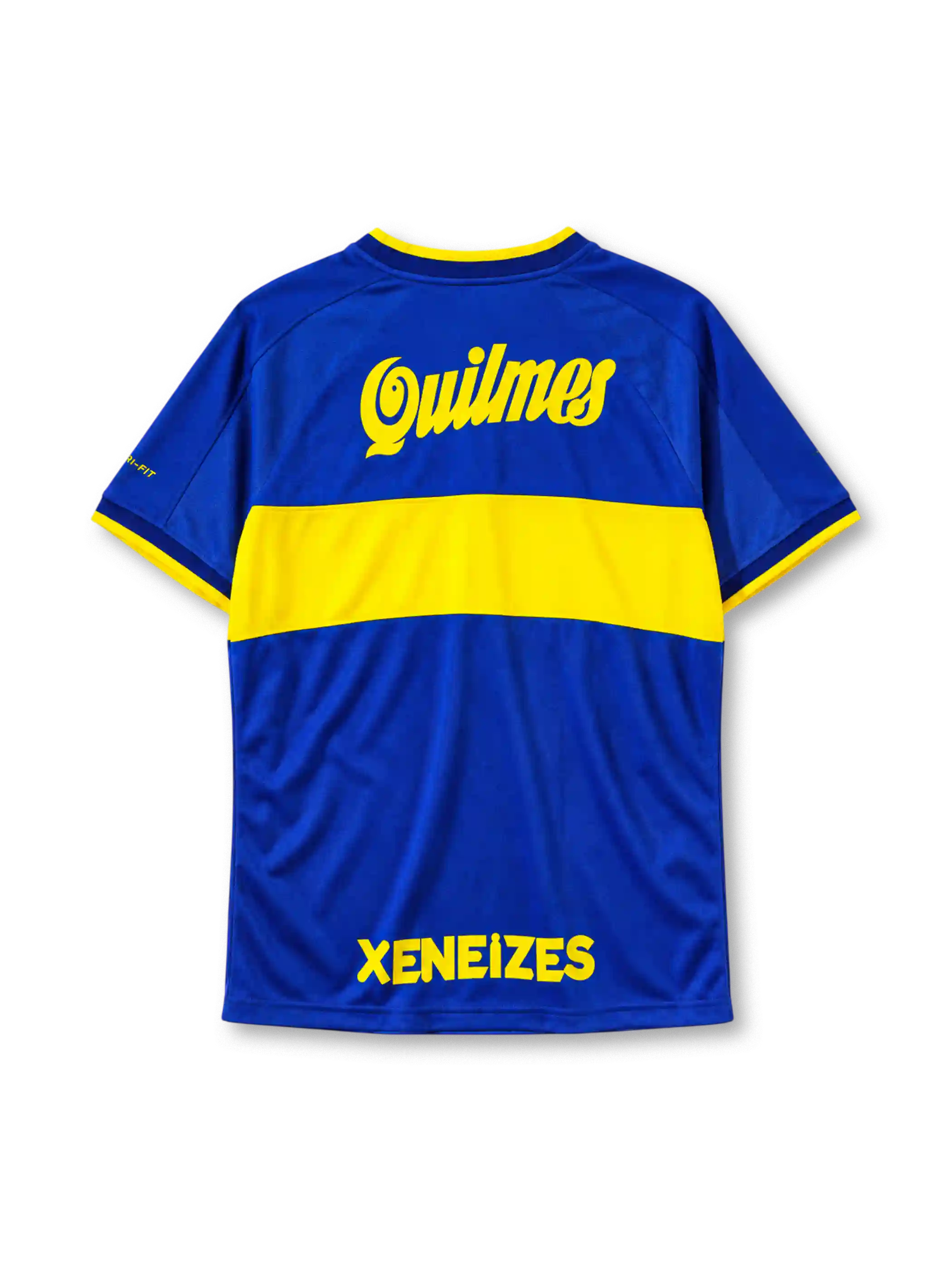 Boca Juniors 2000-01 home jersey Nike front view blue yellow Quilmes