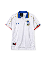 Italy 1995 away jersey Nike front view white blue collar
