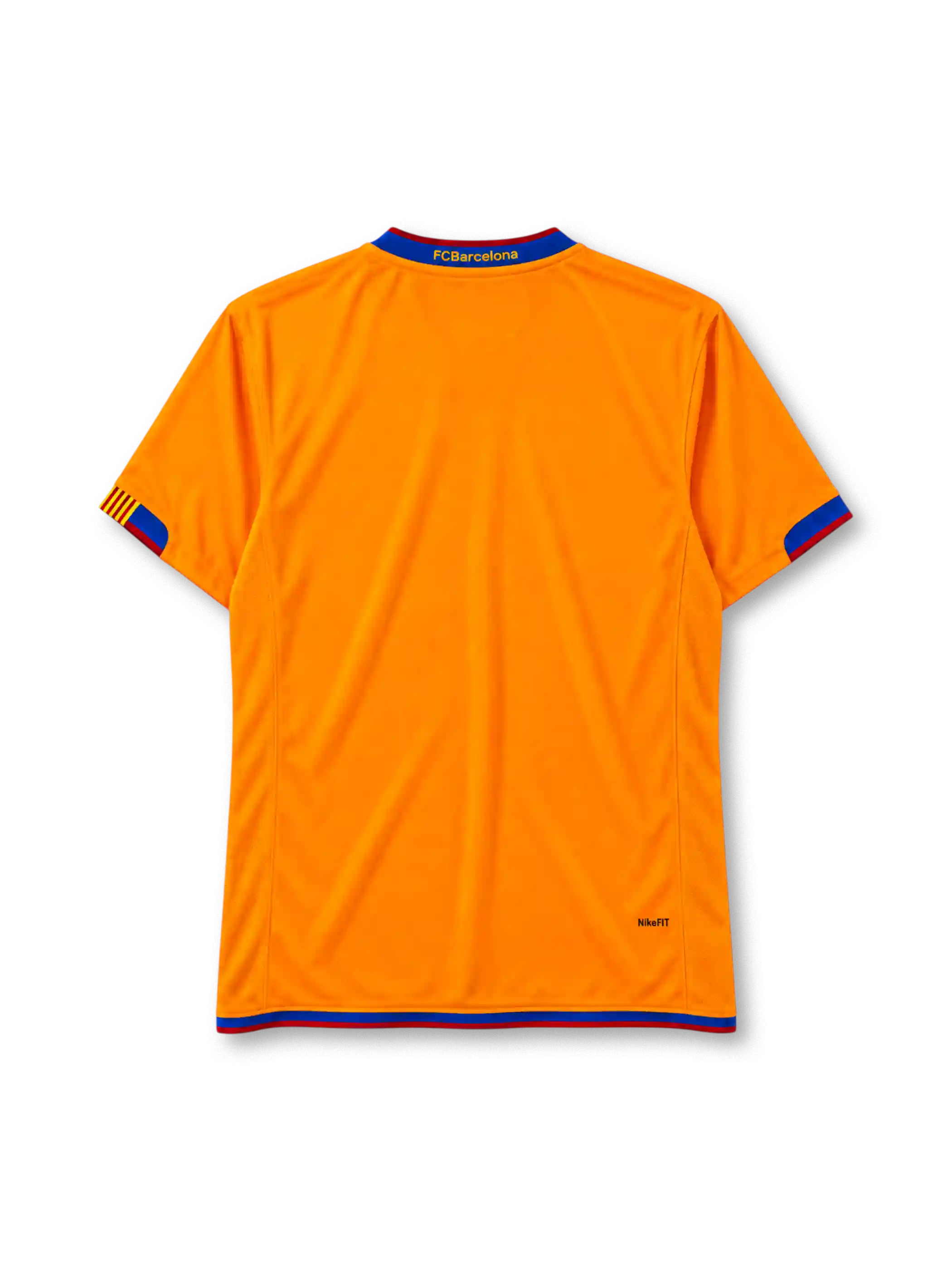 FC Barcelona 2006-07 away jersey Nike front view orange Unicef