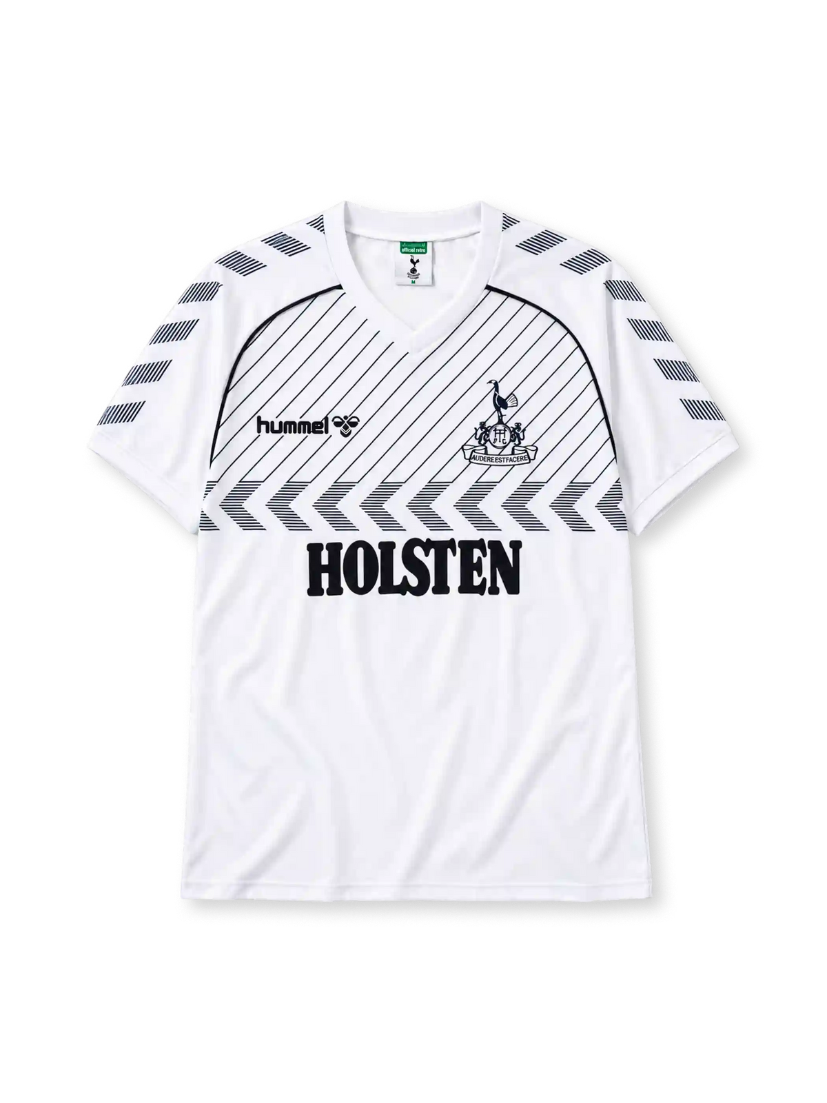 Tottenham Hotspur 1986-87 home jersey Hummel front view white chevron pattern