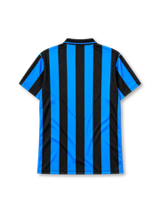 Inter Milan 1992-94 home jersey in blue and black stripes with Fiorucci sponsor and polo collar
