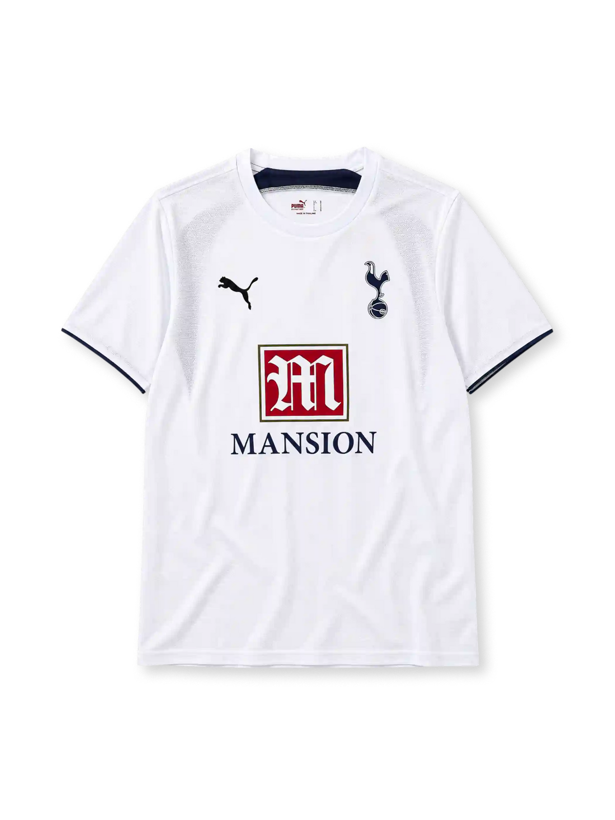 Tottenham Hotspur 2006-07 home jersey in white with Mansion sponsor and navy trim