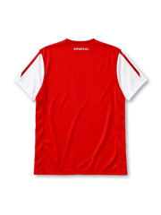 Arsenal 2011-12 home jersey in red with Fly Emirates sponsor and commemorative crest