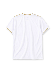Real Madrid 2019-20 home jersey in white with Fly Emirates sponsor and gold trim