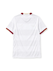 Arsenal 2007-08 away jersey in white with Fly Emirates sponsor and maroon gold trim