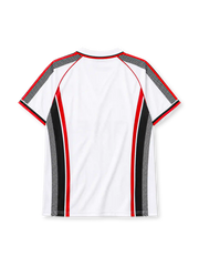AC Milan 1997-98 away jersey in white with Opel sponsor and red black diagonal accents