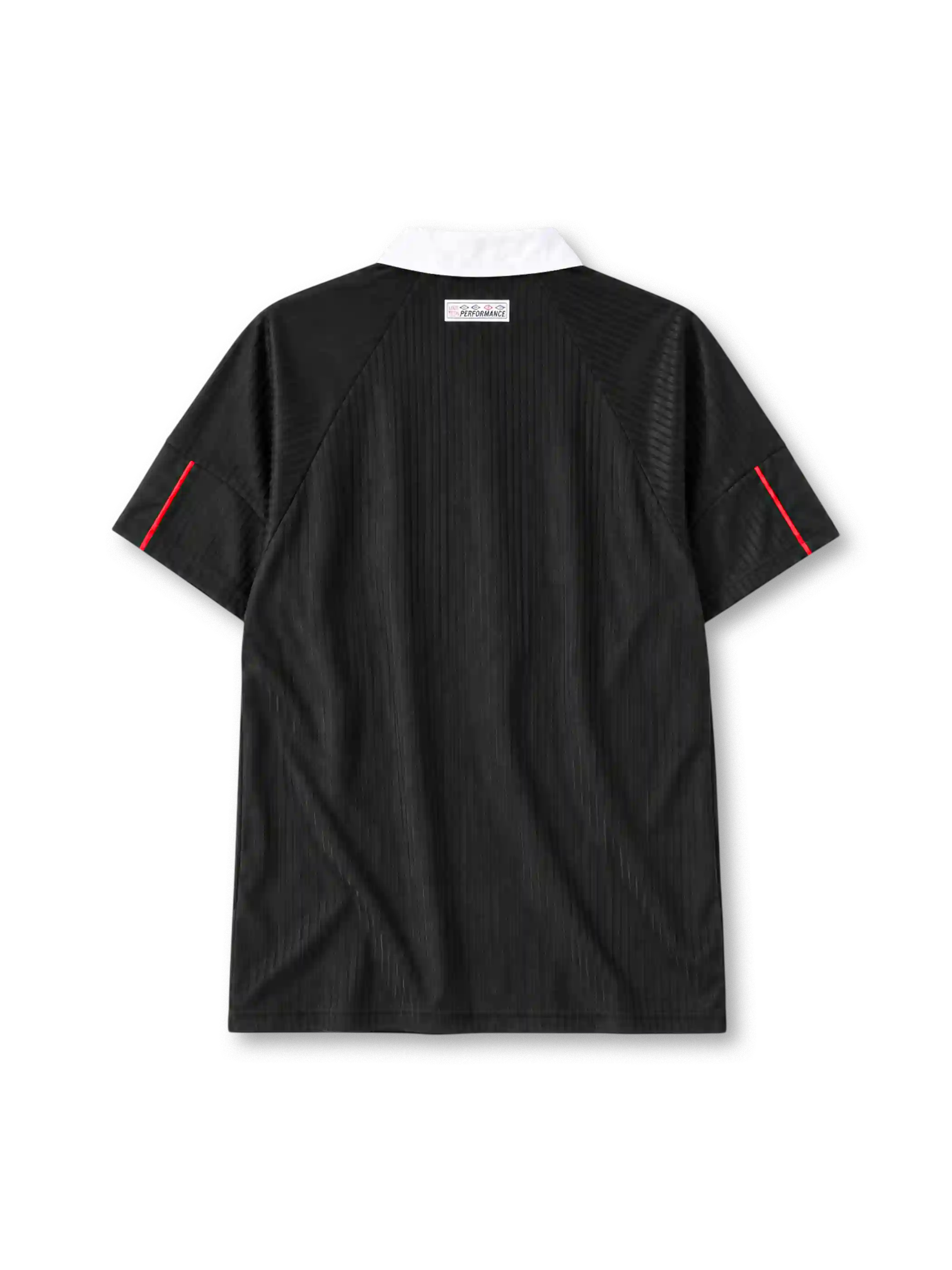 England 1998 third jersey Umbro front view black red panels
