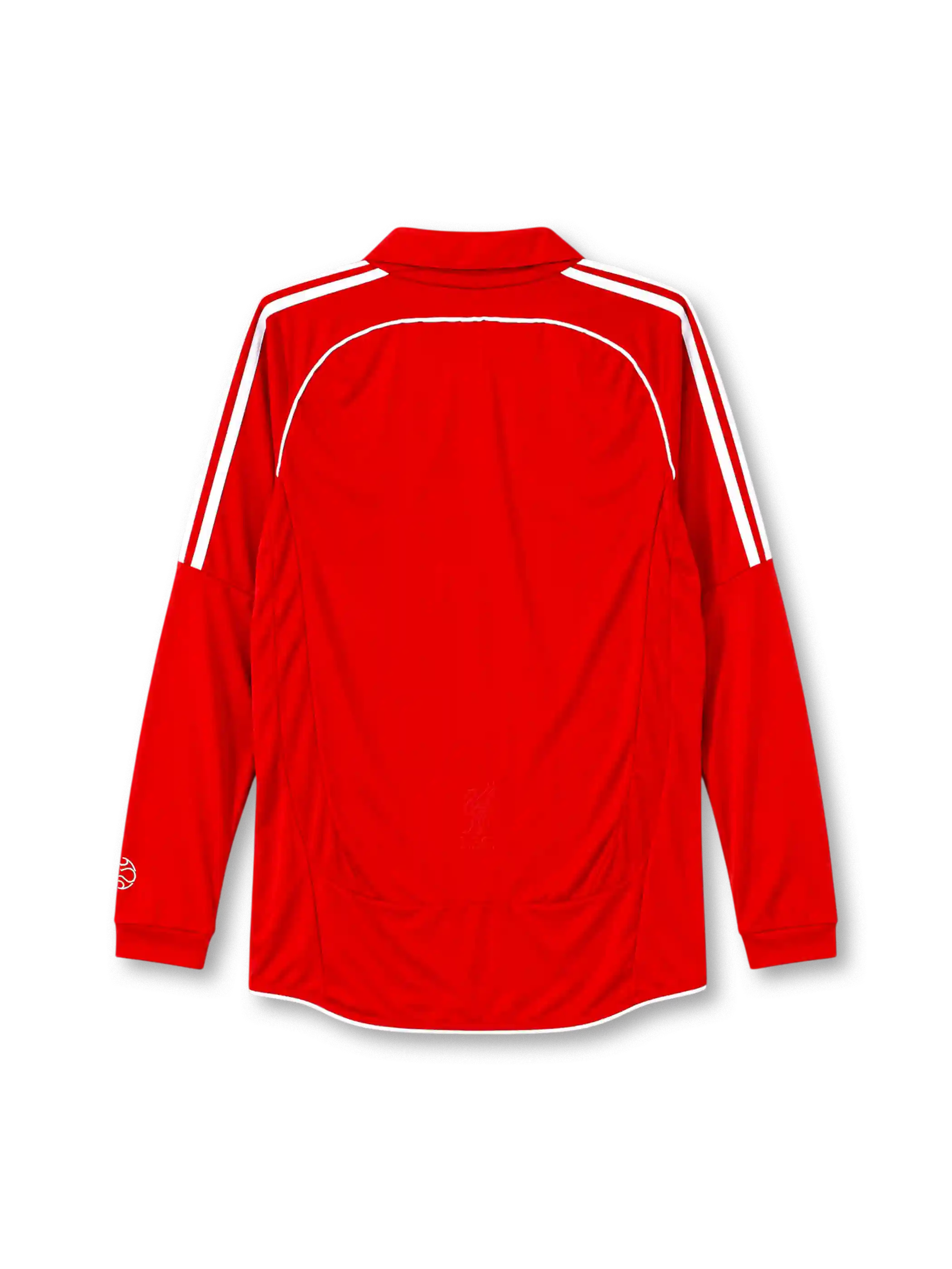 Liverpool 2006-07 home jersey adidas front view red white piping