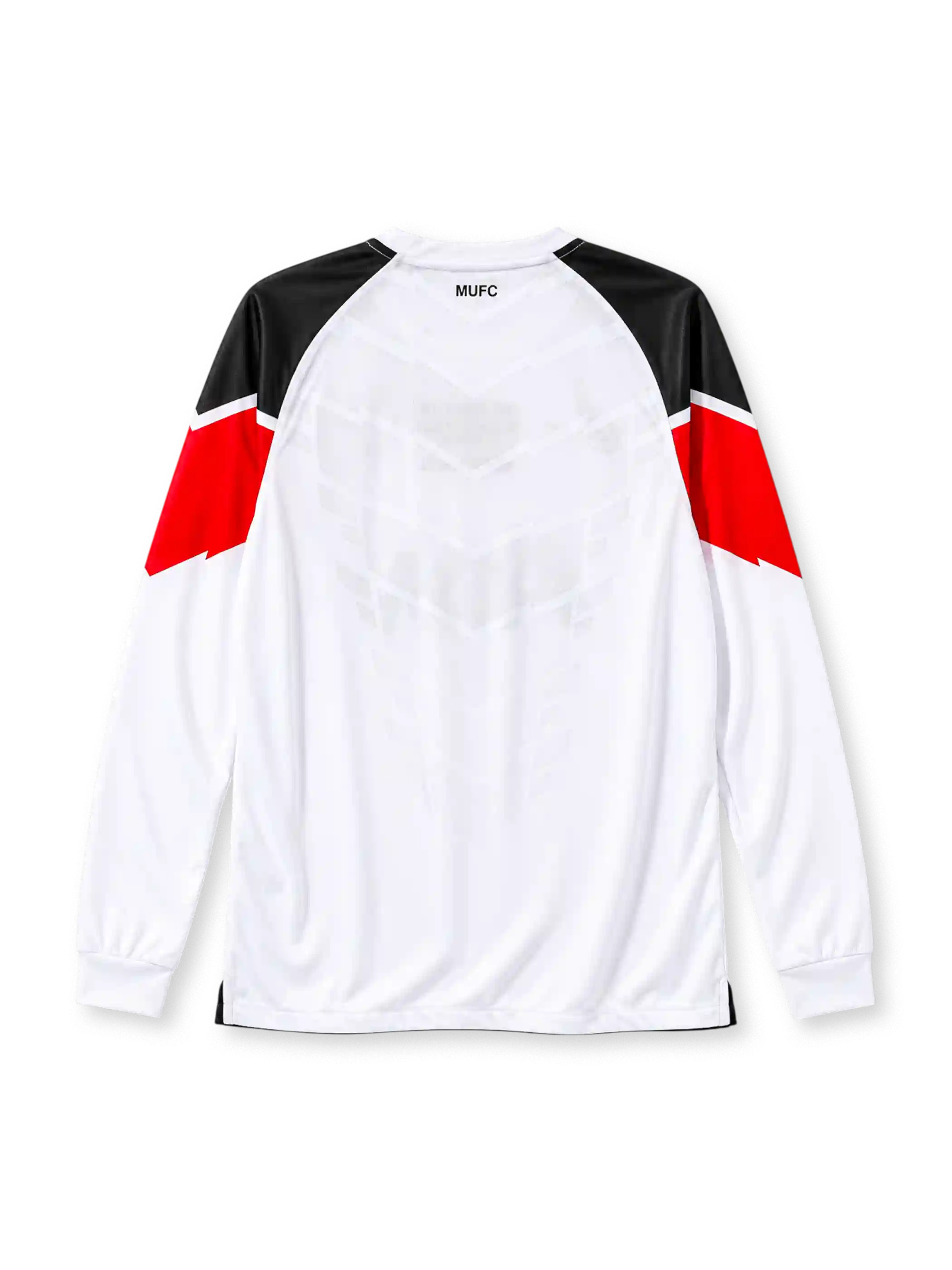 Manchester United 2010-11 away jersey Nike front view white Champions League final print