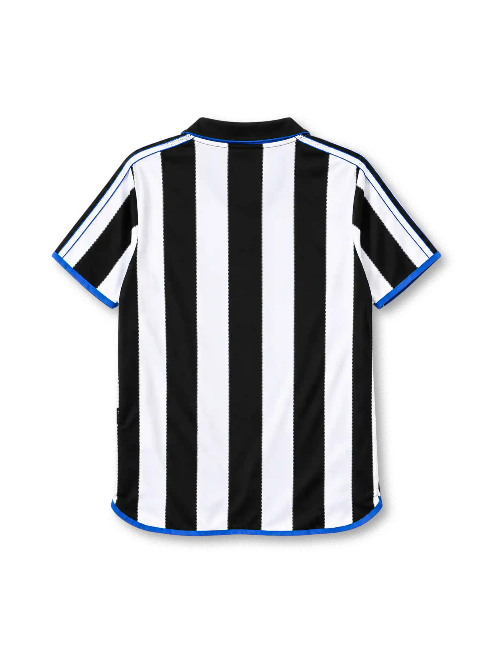 Newcastle United 2000-01 home jersey adidas front view black white stripes